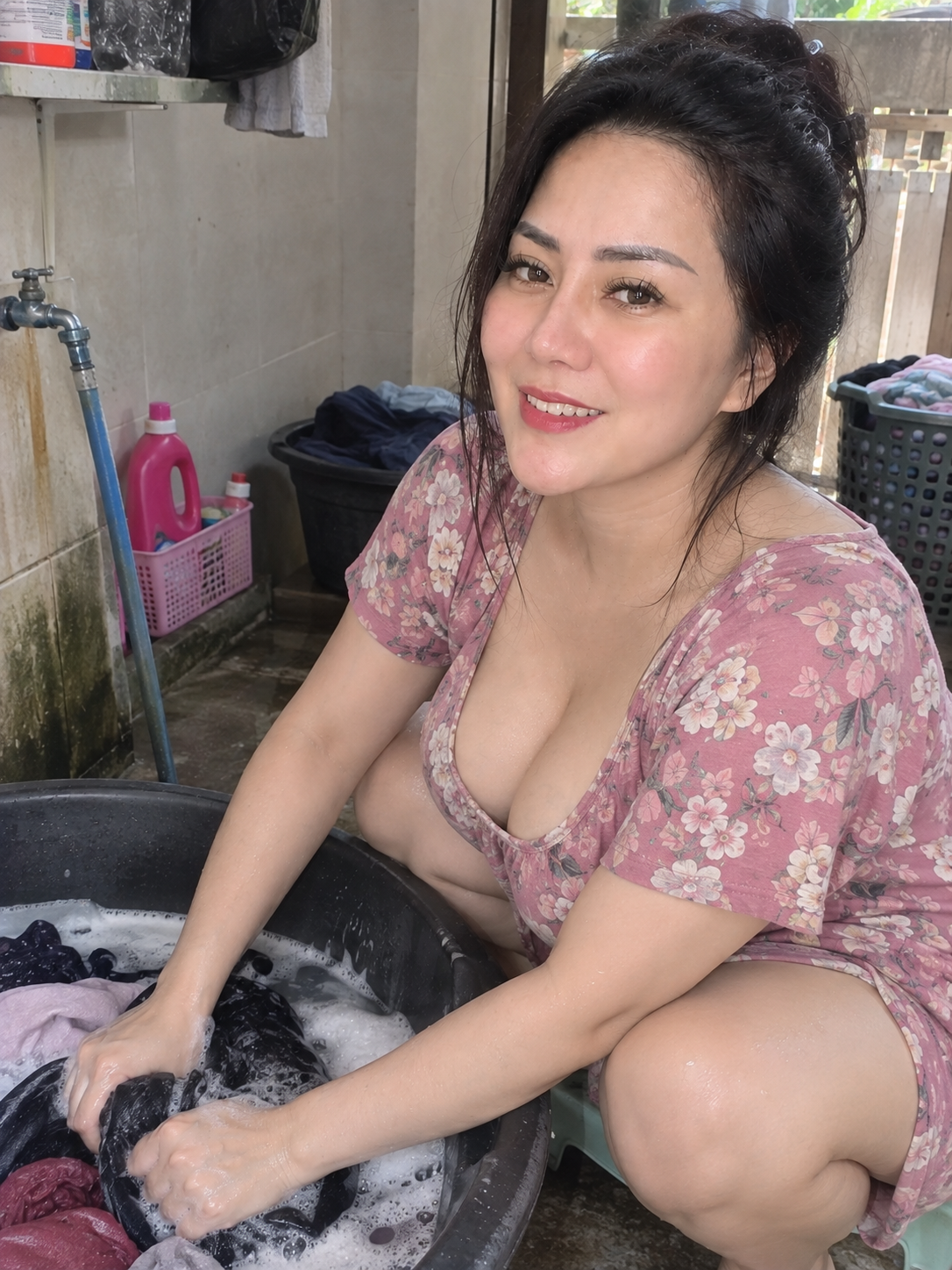 kamu mau bantu aku nyuci ga?